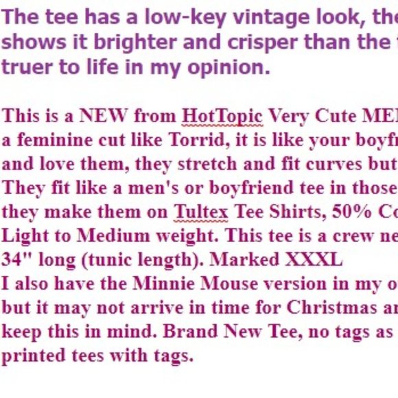 Hot Topic Unisex 3XL Vintage Look Mickey Mouse Tee - Picture 2 of 4